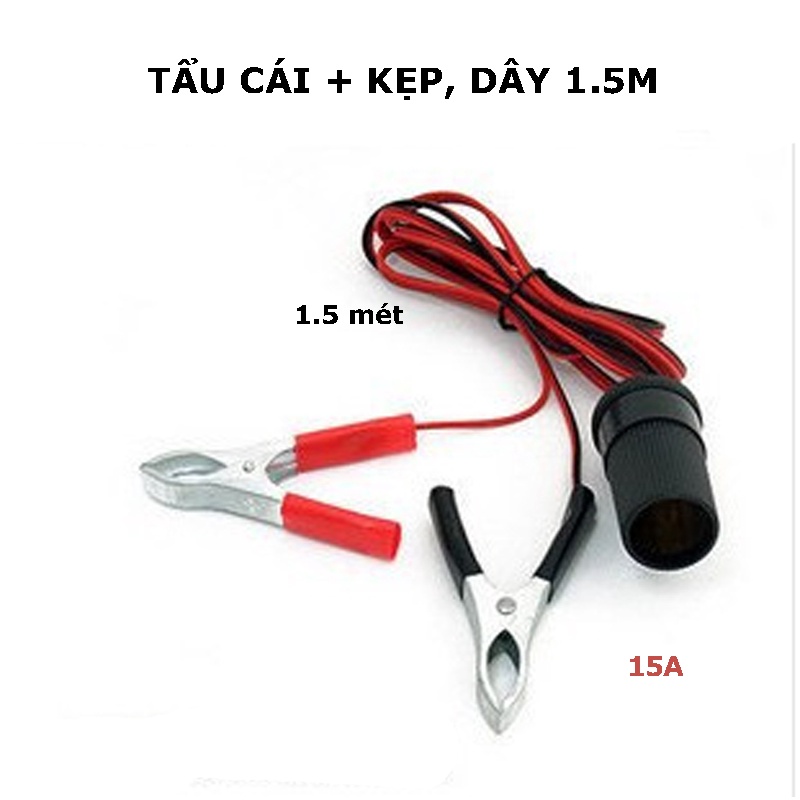Cáp kẹp đấu nối trực tiếp Ắc quy sang đầu tẩu cái Ôtô