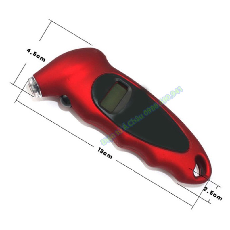 Đồng hồ đo áp suất lốp xe ô tô, xe máy màn hình kỹ thuật số tiện dụng