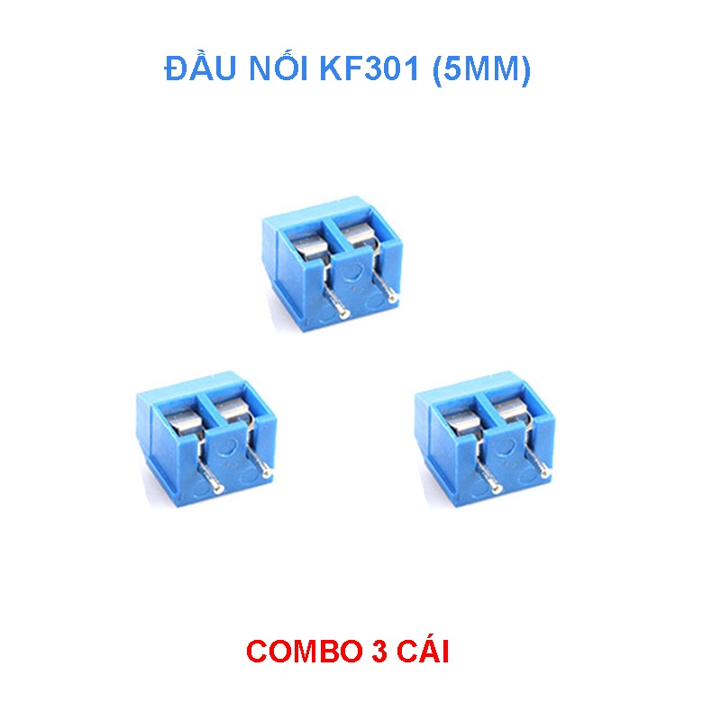 Combo 3 giắc nối dây nguồn domino KF126 KF128 KF301 vặn vít cố định