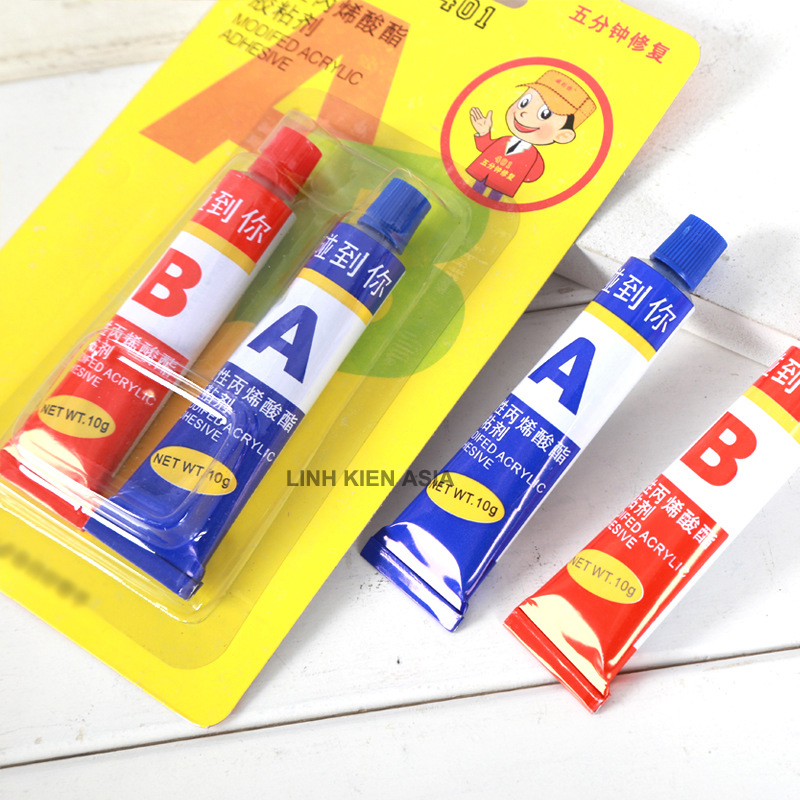 Vỉ 2 tuýp Keo AB 2 thành phần siêu chắc chắn sử dụng đa năng trên mọi bề mặt