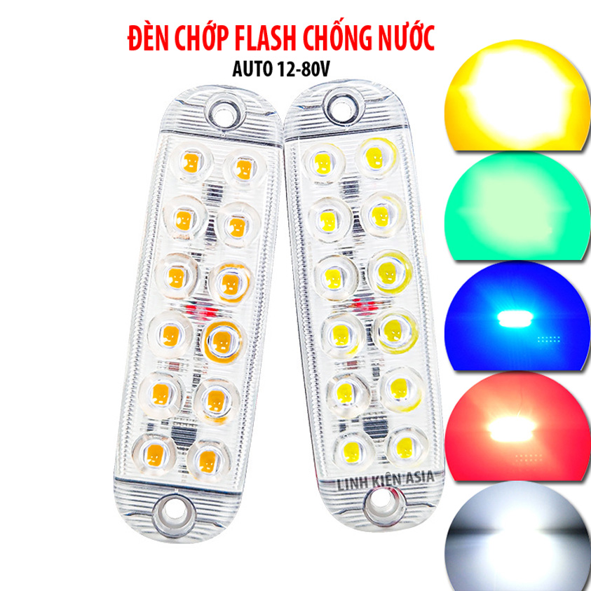 Đèn led cảnh báo nhiều màu sắc auto 12-80V đèn chớp flash độ sáng cao