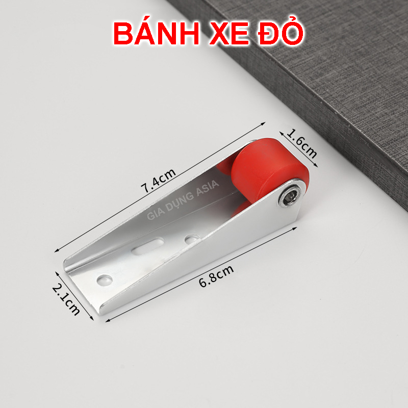 Giá đỡ có bánh xe có 4 lỗ vặn vít phụ kiện hộc kéo, tủ kéo, kệ di động