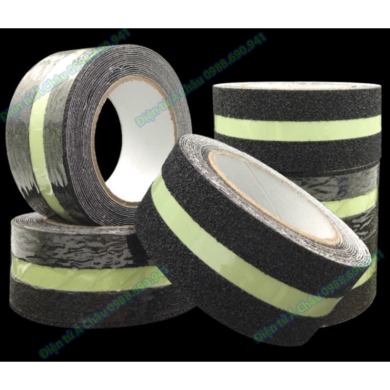 Cuộn băng keo CHỐNG TRƯỢT DẠ QUANG 5Mx5CM cho cầu thang - dán nền chống trơn trượt 5 mét
