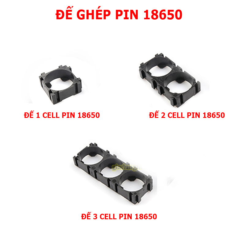 Khay cố định pin lithium 18650 giá ghép pin 1S, 2S, 3S