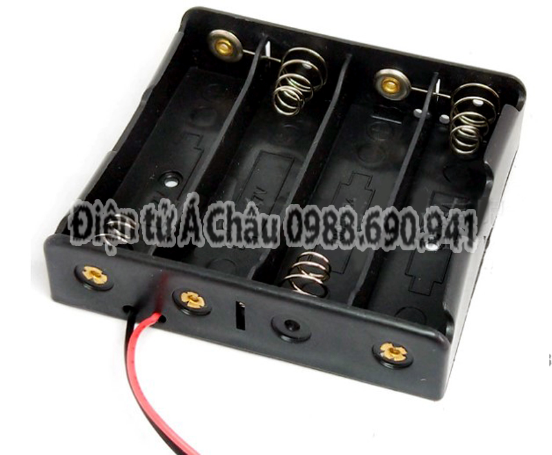 Đế gắn pin 18650 Nối Tiếp - khay đựng pin nối tiếp có dây Đế lò xo gắn pin 1/2/3/4 cell li-ion