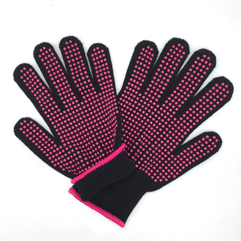 Găng tay cách nhiệt chống bỏng - chống trượt chấm bi (1 cặp)