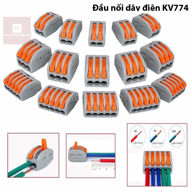 COMBO 10 Đầu nối dây điện siêu nhanh KV774 250V