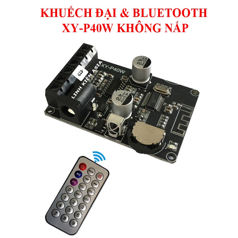 Mạch khuếch đại XY-P40W tích hợp Bluetooth có remote 40W * 2 kênh