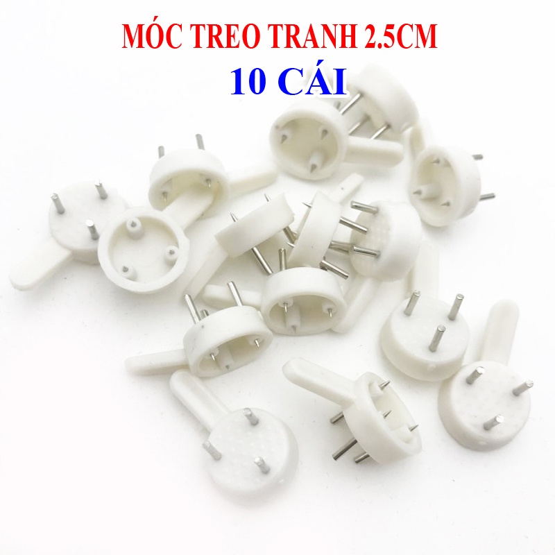 Combo 10 móc đinh treo tường ABS siêu bền và chịu lực