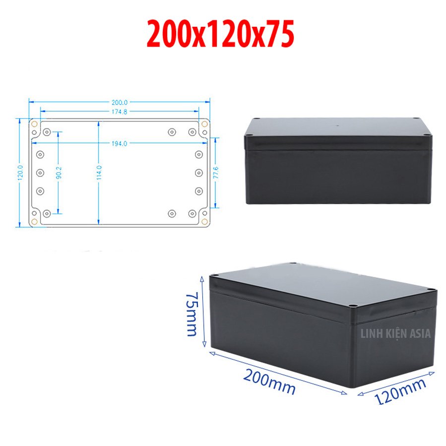 Hộp nhựa có ron chống nước chế loa bluetooth - nhựa ABS siêu bền
