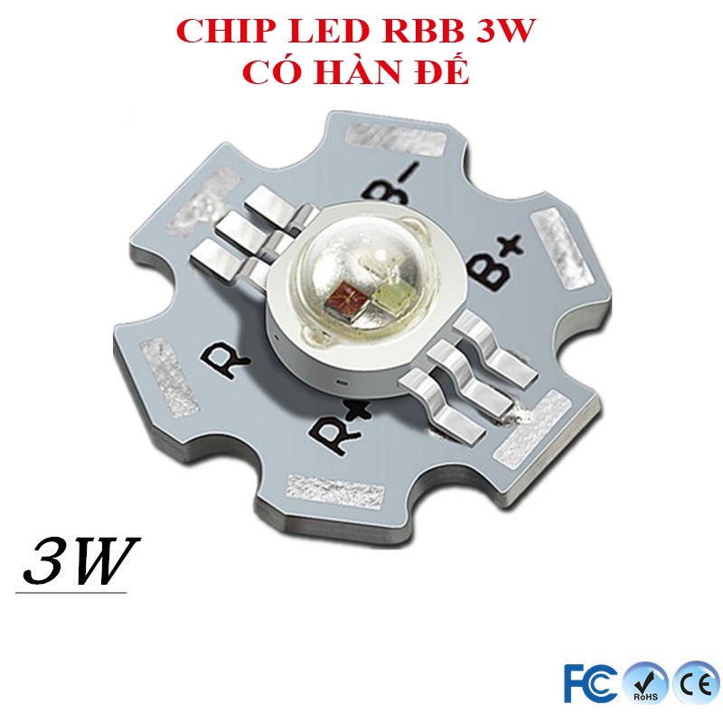 Chip led luxeon 3W-9W RGB 6 chân, led 3 in 1 siêu sáng