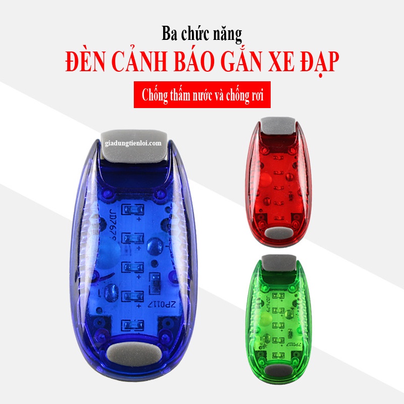 Đèn LED đa chức năng gắn đuôi xe đạp cảnh báo an toàn ban đêm 3 chế độ sáng
