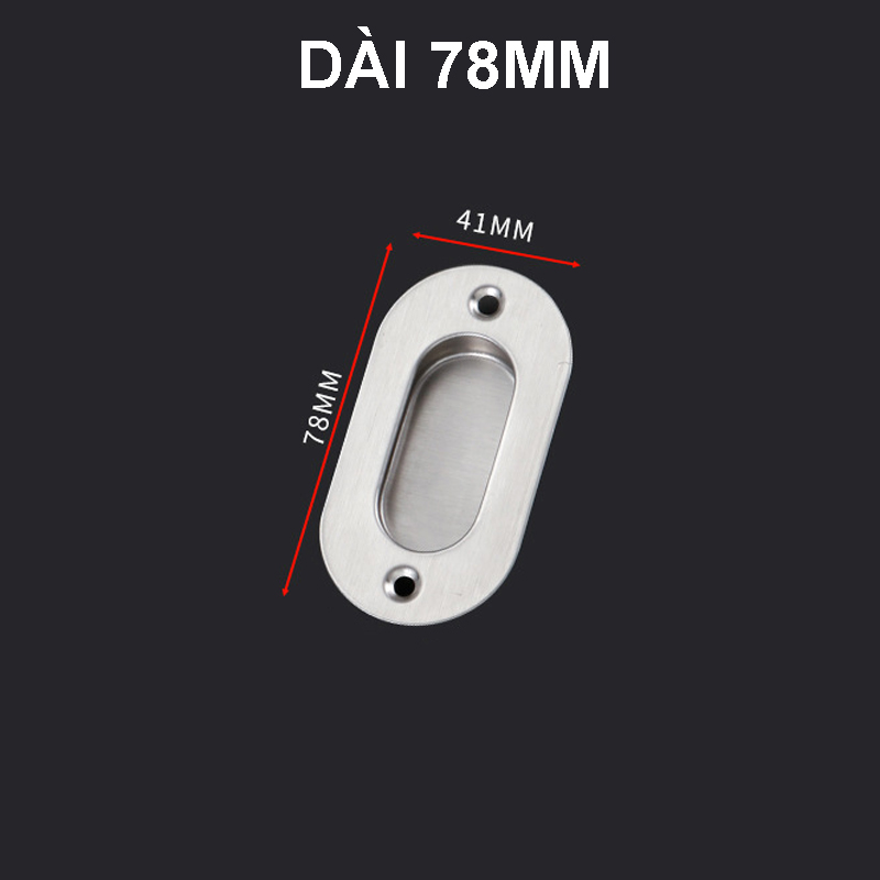 Tay nắm âm cửa tủ quần áo, cửa kéo tròn và dài bằng thép không gỉ