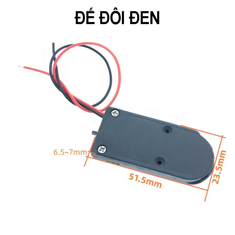 Đế nhựa gắn pin nút có công tắc CR2032 LIR2032 có dây và nắp đậy, hộp đựng pin cút áo