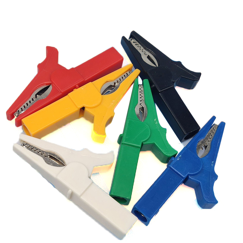 Kẹp số 1 bọc nhựa an toàn dài 55mm - đuôi lỗ 4mm