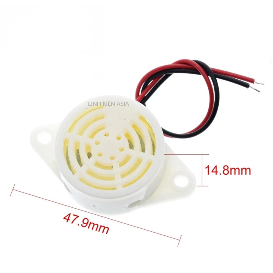 Kèn/ còi SFM-27 phát ra âm thanh ngắt quãng / liên tục phi 30mm điện áp rộng 3-24V