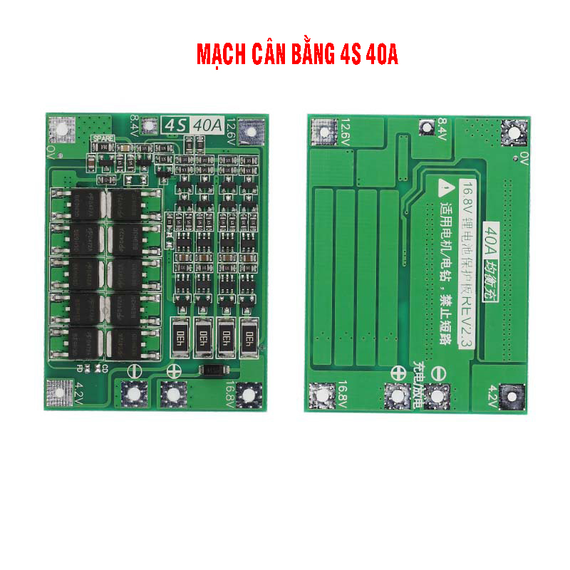 Bo mạch tăng cường - cân bằng máy khoan bảo vệ pin Lithium 3S/4S 40A 18650 BMS 11.1V 12.6V/14.8V16.8V