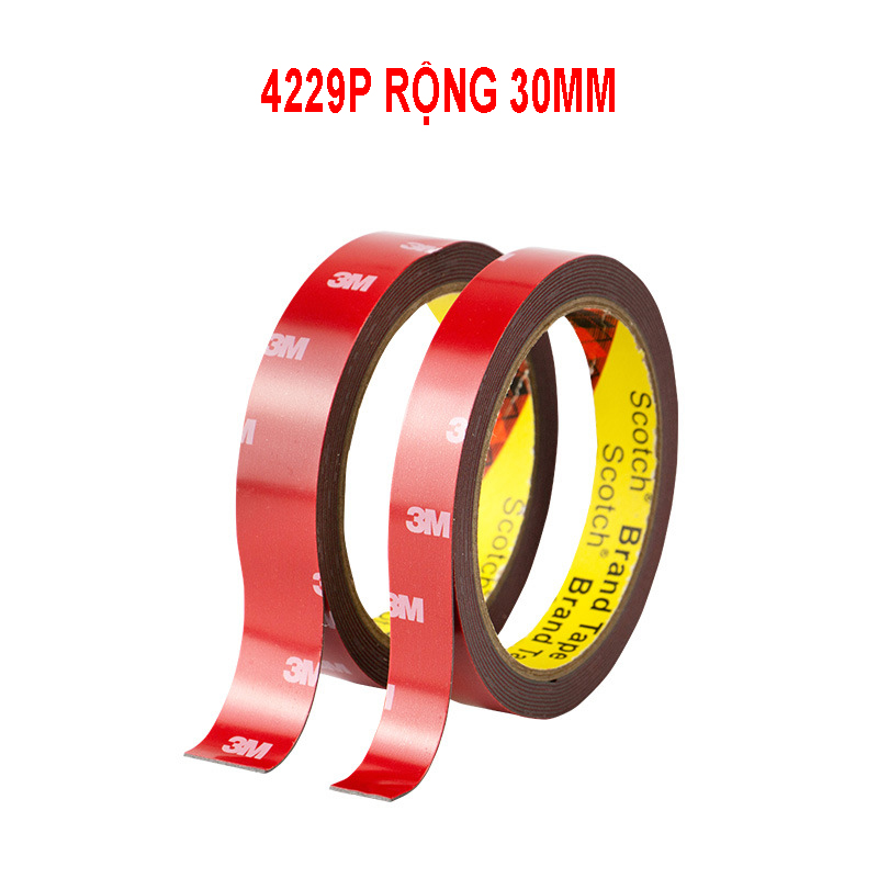 Băng keo 2 mặt 4229P dài 3 mét - keo cường lực sử dụng an toàn chắc chắn