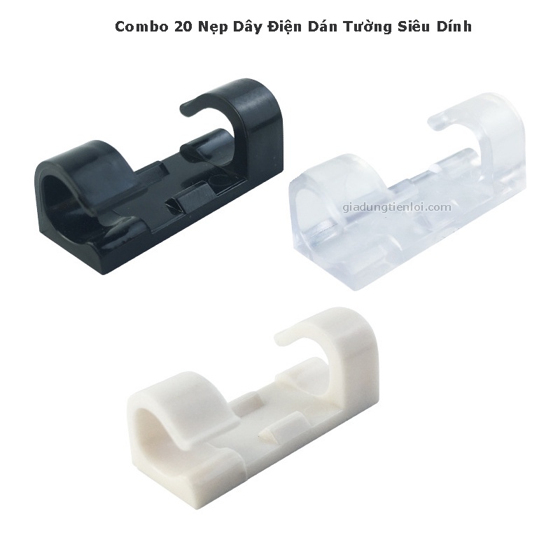 Combo 20 Nẹp Dây Điện Dán Tường Siêu Dính