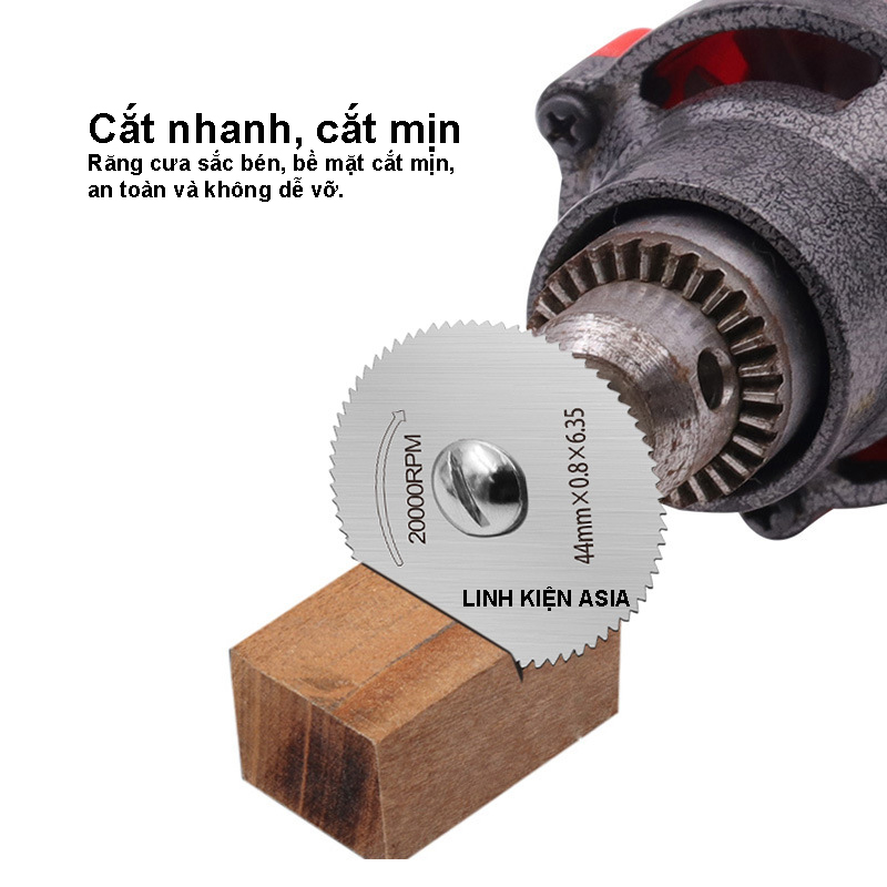 Bộ 6 thiết bị cưa Lưỡi Cưa Tròn bằng thép tốc độ cao cắt gỗ cắt nhựa