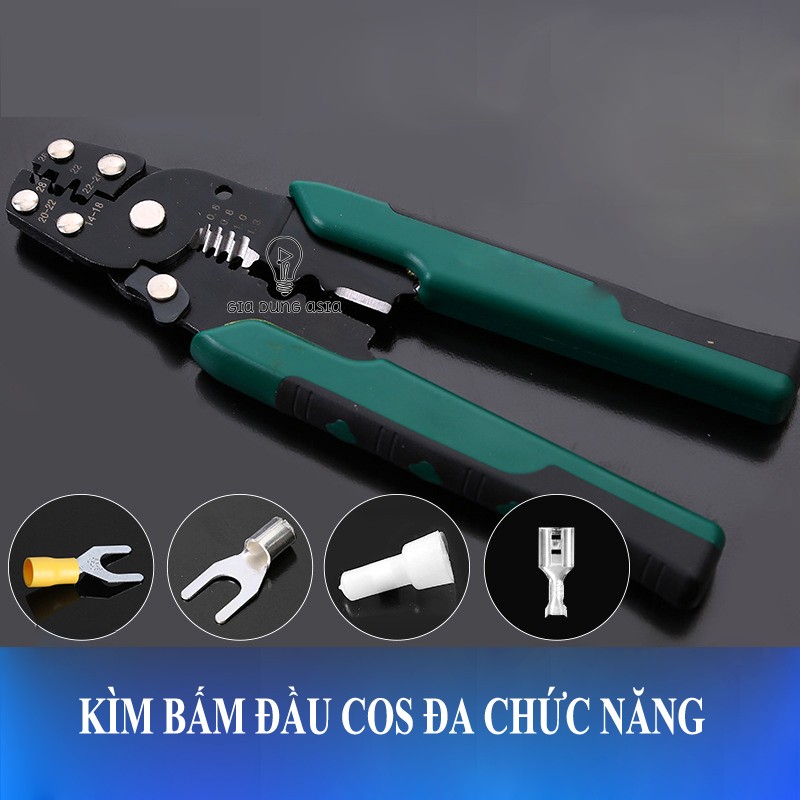 Kìm bấm cos và tuốt dây điện đa năng 22-28