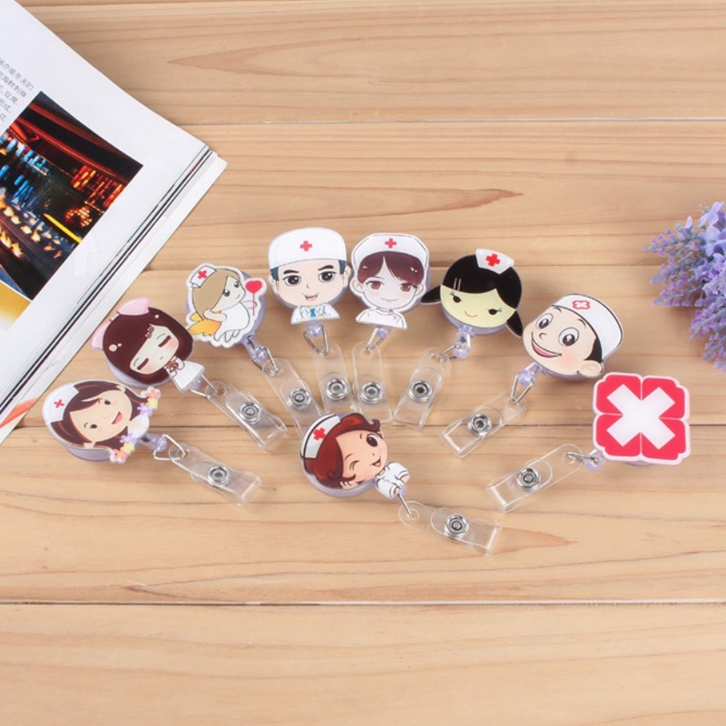 Combo 5 Kẹp thẻ đeo bảng tên Bác sĩ, Điều Dưỡng, Dược sỹ, y tế