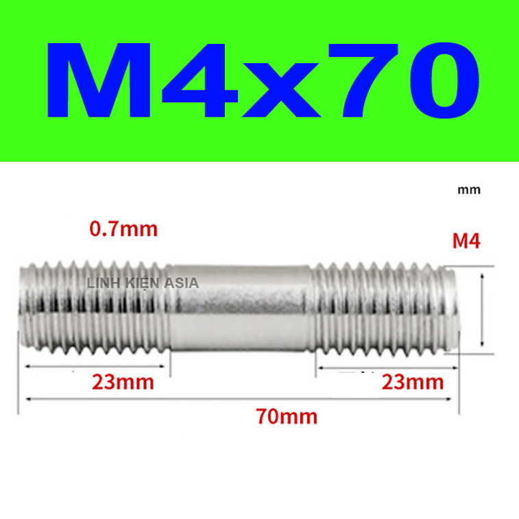 Bu lông ren HAI ĐẦU inox 304 nối đinh vít mở rộng hai đầu