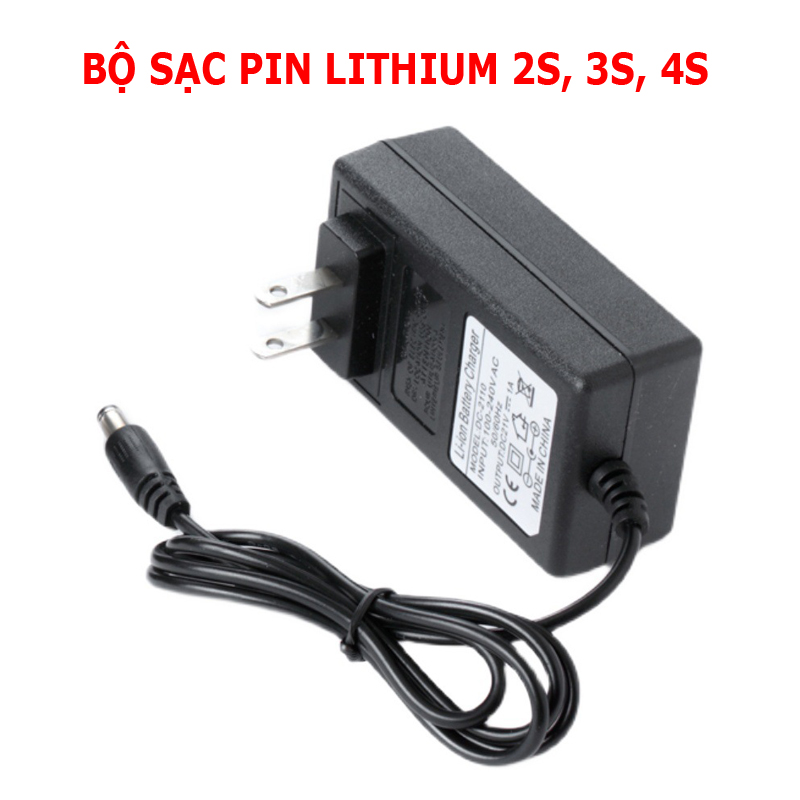 Bộ sạc pin Lithium 18650 2S 3S 4S (có đèn báo đầy)