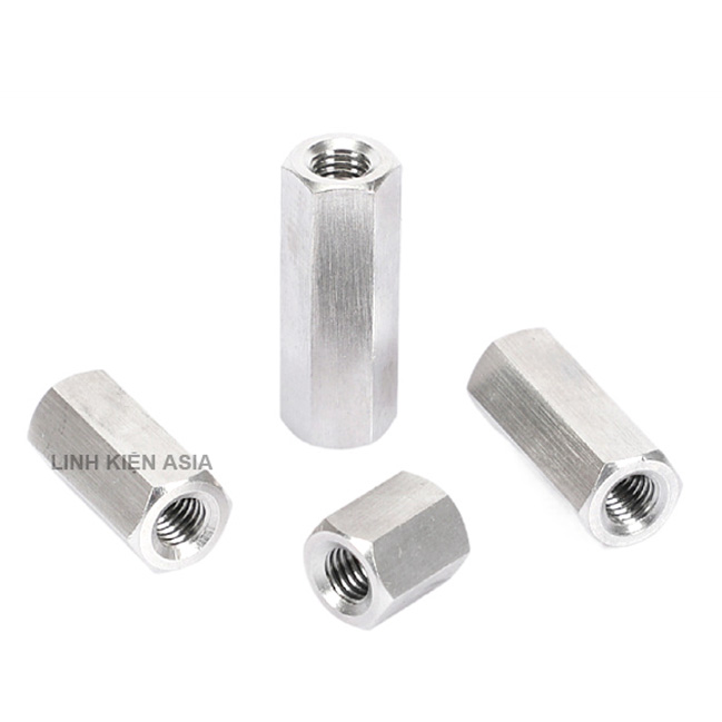 Khớp NỐI LỤC GIÁC nối ren trong inox 304 gia công chính xác