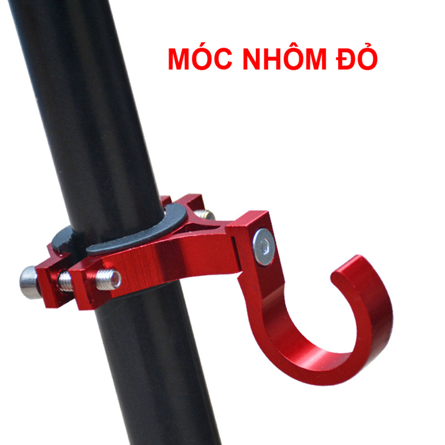 Móc nhôm CNC treo ghi đông xe đạp xe máy có đệm chắc chắn