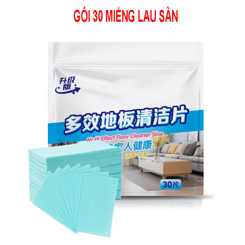 Gói 30 Miếng Lau Sàn Nhà Khử Mùi, DIệt Khuẩn, Sàn Nhà Thơm Mát