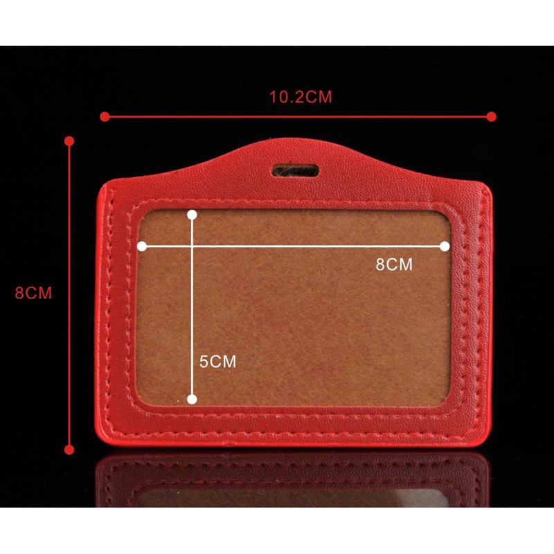 Combo 5 Bao da đựng thẻ ngang 5.4x8.5cm - thẻ đeo bằng da 1 mặt DA - NGANG