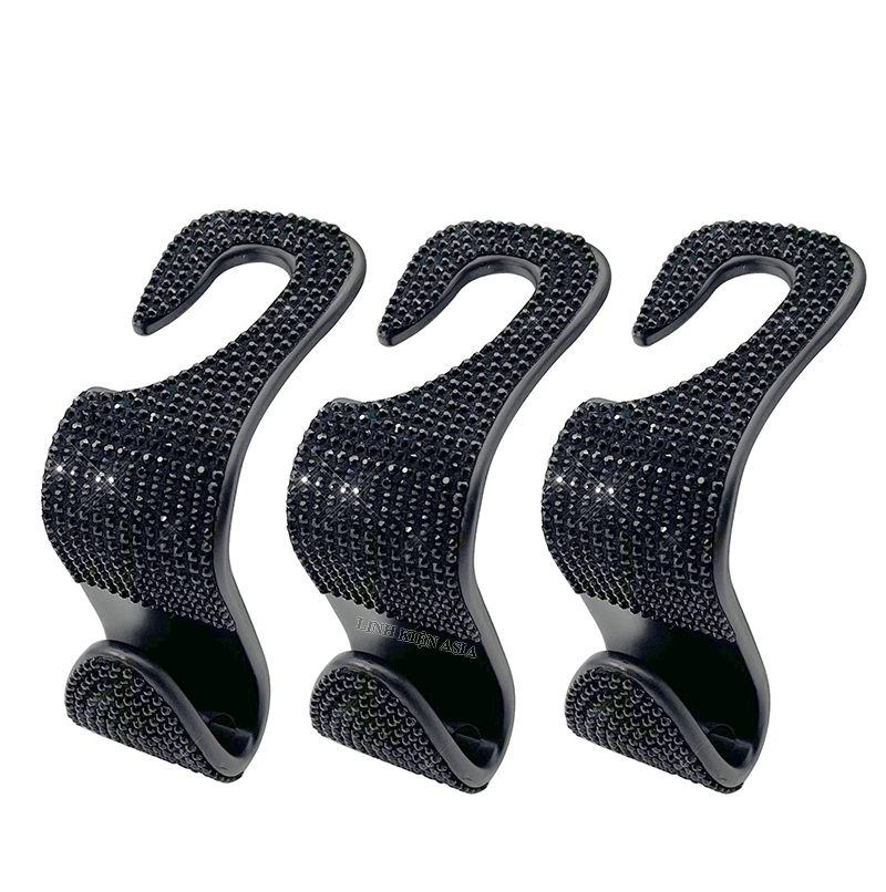 Móc treo đồ lưng ghế ô tô đa năng trang trí họa tiết kim cương