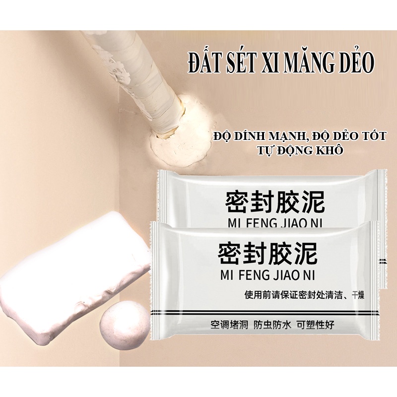 Đất Sét Xi Măng Dẻo, Keo bịt lỗ đi ống máy điều hòa, bịt lỗ chuột, chống thấm dột