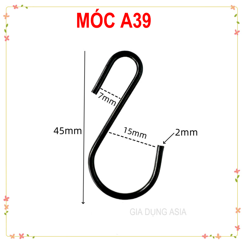 Combo 10 móc treo thép không gỉ (inox), móc treo trang trí trong nhà