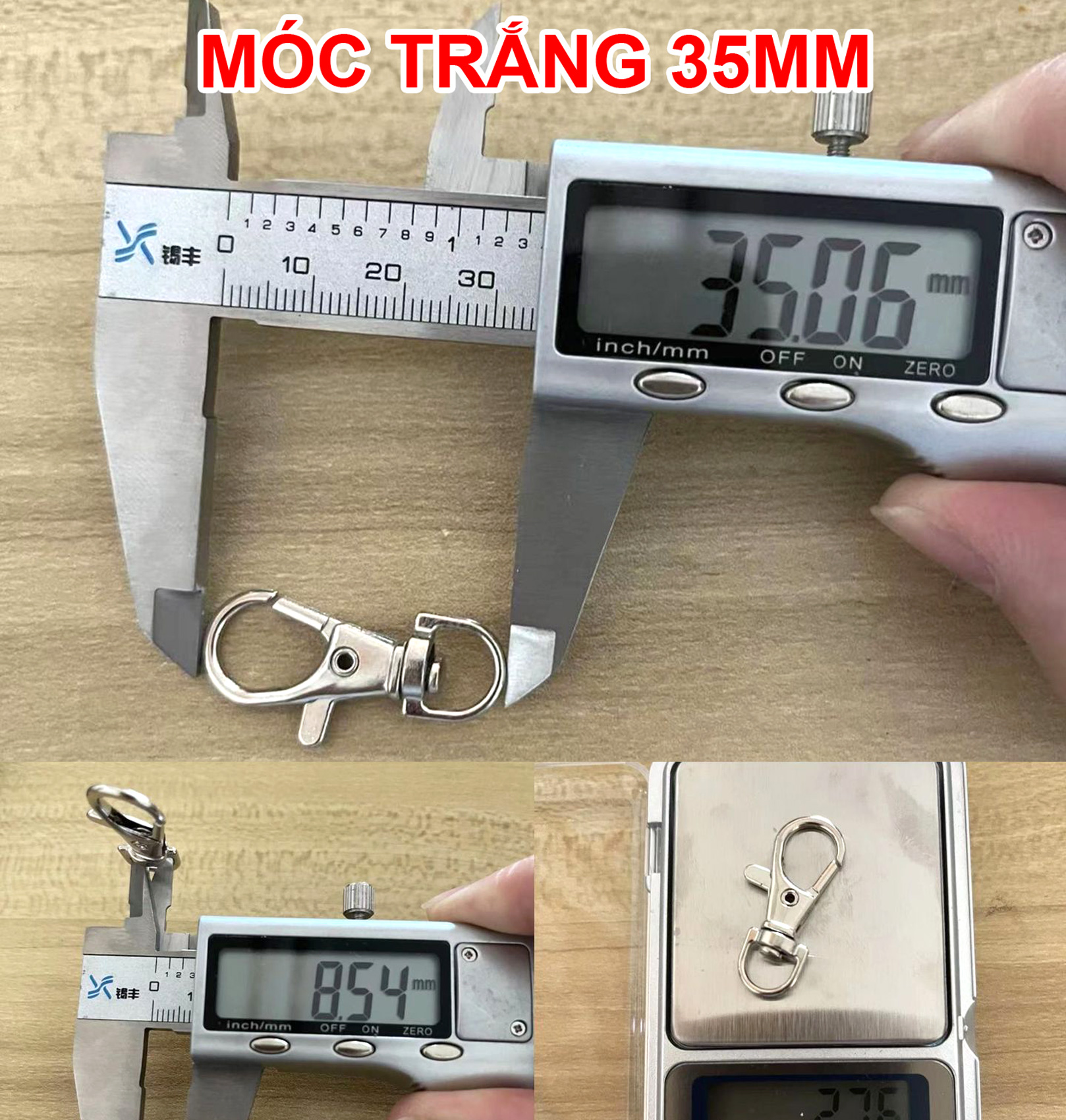 Móc khóa phụ kiện gắn túi hành lý móc treo phụ kiện trang trí