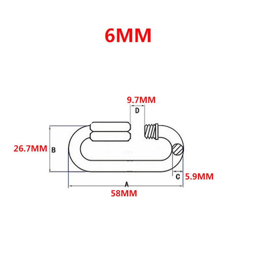 Móc khóa 508 vặn ốc an toàn mạnh mẽ kết nối nhanh
