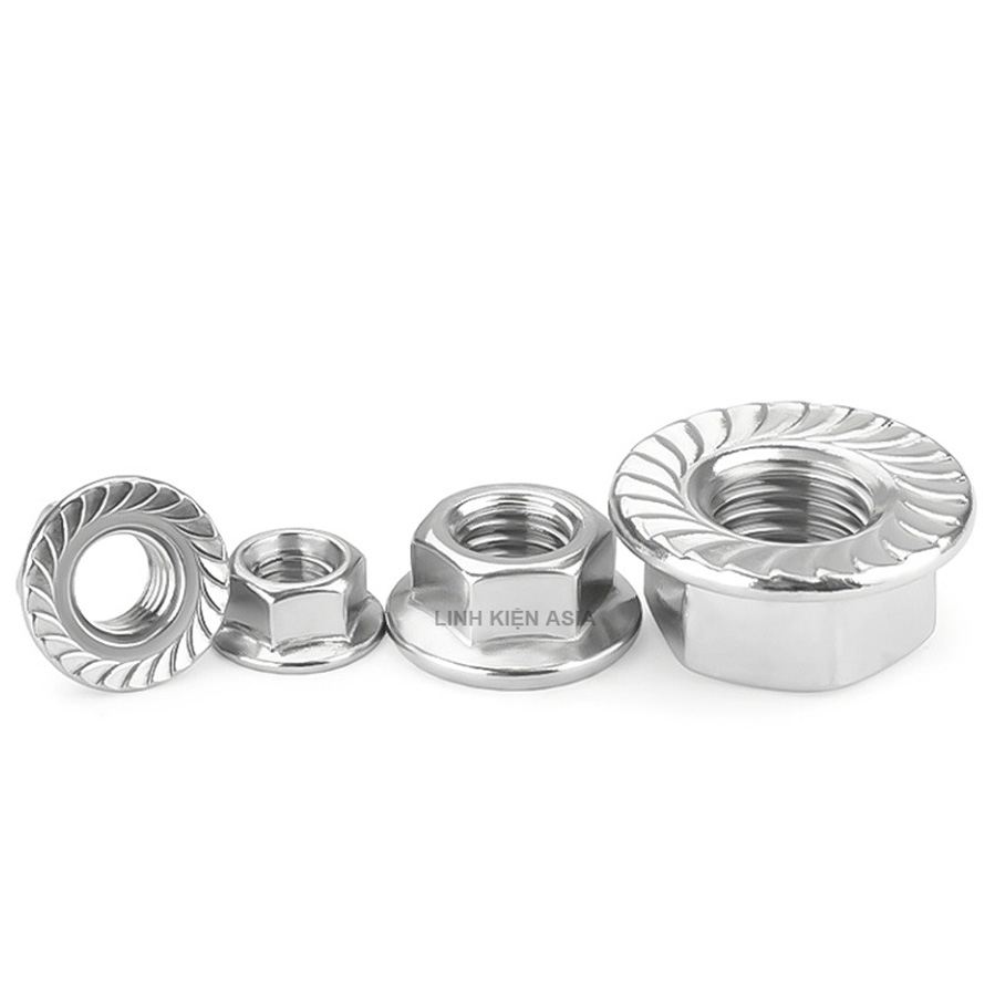 Đai ốc MẶT BÍCH bằng thép không gỉ 304 đai ốc có răng chống trượt