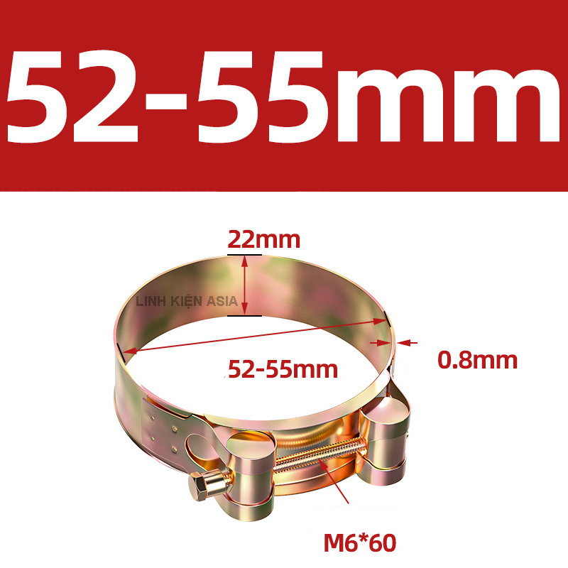 Vòng siết ống mạ kẽm chắc chắn, kẹp ống chịu lực sắt dày