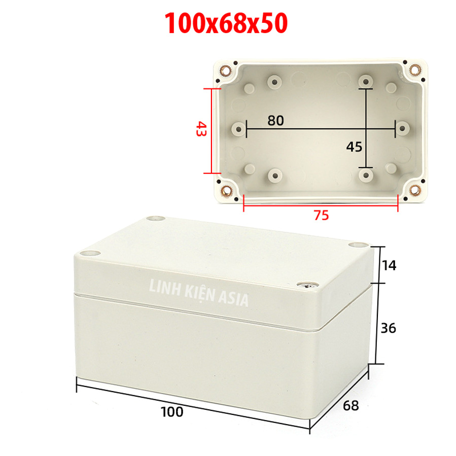 Hộp nhựa có ron chống nước chế loa bluetooth - nhựa ABS siêu bền