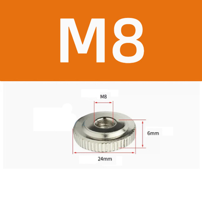 Đai ốc có RÃNH vặn tay GB807 chất liệu thép mạ kẽm