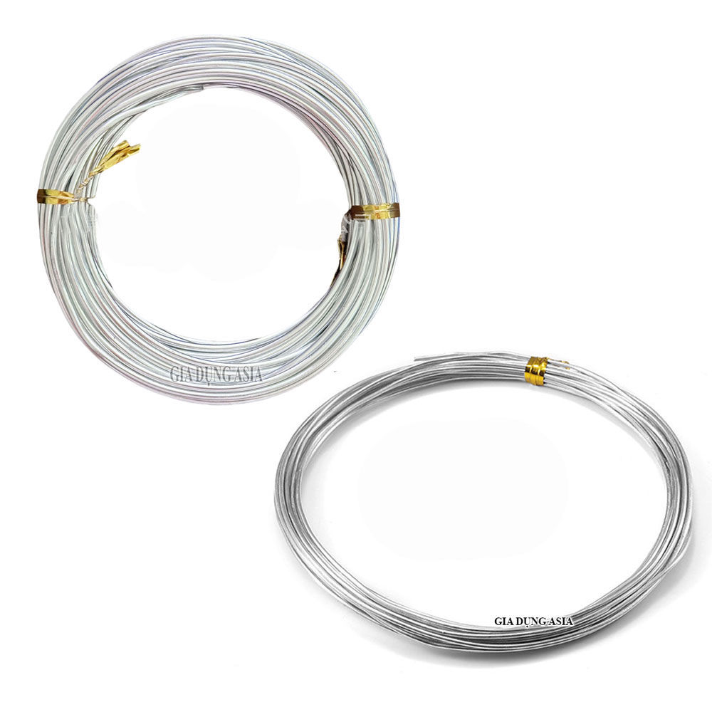 Cuộn 5 mét dây nhôm uốn làm mỹ thuật handmade màu sắc đa dạng