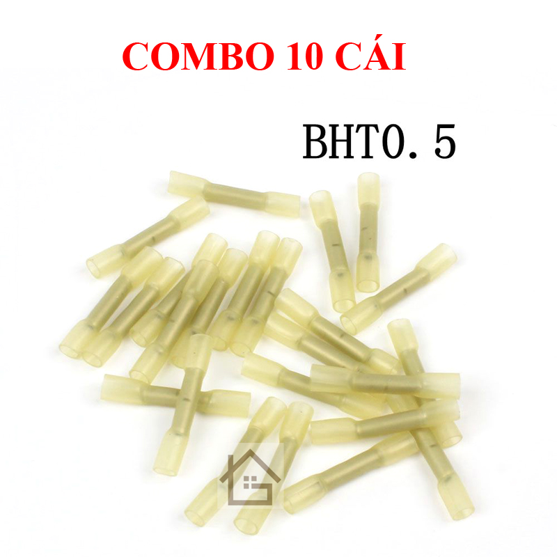 Combo 10 đầu cos BHT ép lạnh nối dây điện nhanh - co nhiệt chống thấm nước