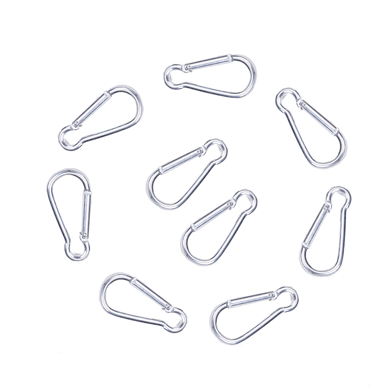 Móc khóa lò xo hợp kim nhôm treo đồ tiện dụng dài 46,5mm (màu ngẫu nhiên)