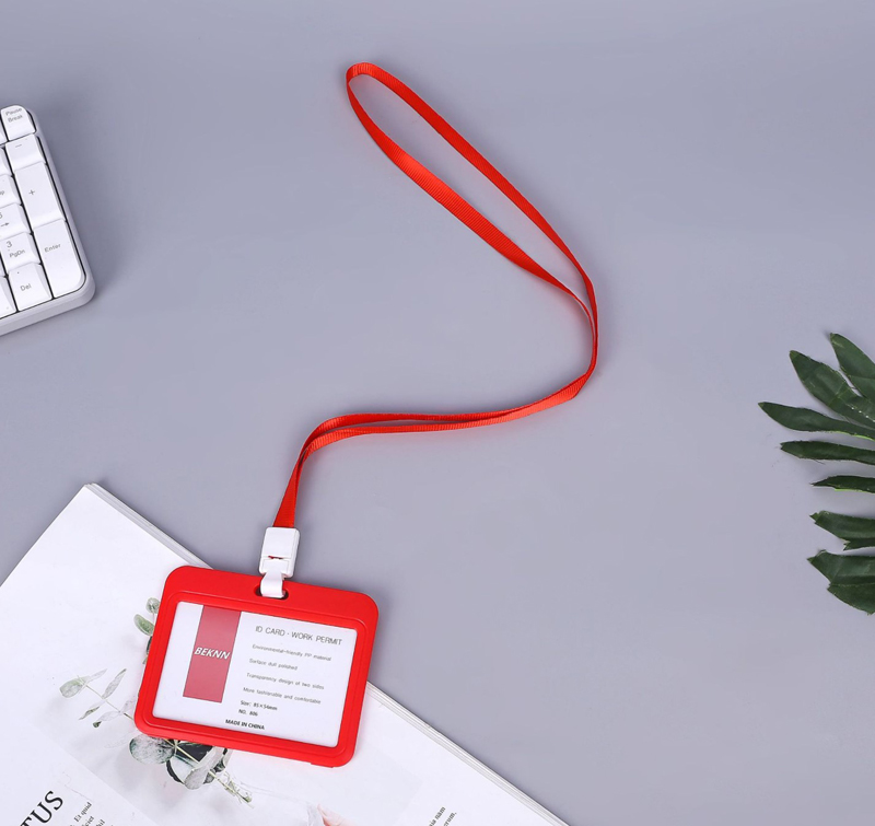 Bao thẻ NGANG + dây đeo bảng tên sinh viên – nhân viên văn phòng (10 màu sắc)