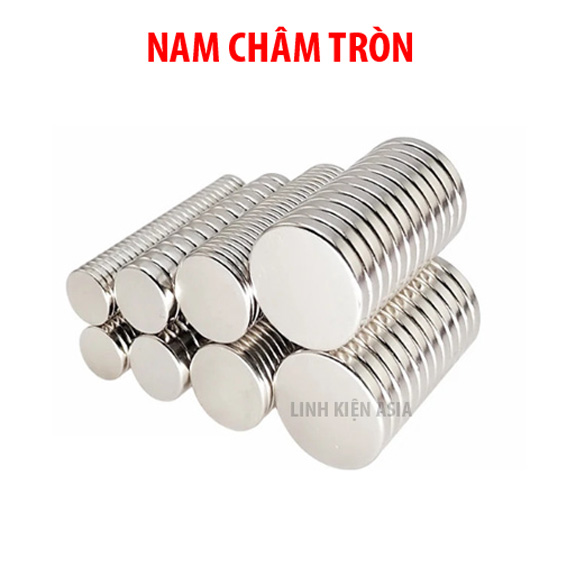 Nam châm hình tròn có từ tính mạnh N33-52 sản xuất từ sắt boron NdFeB