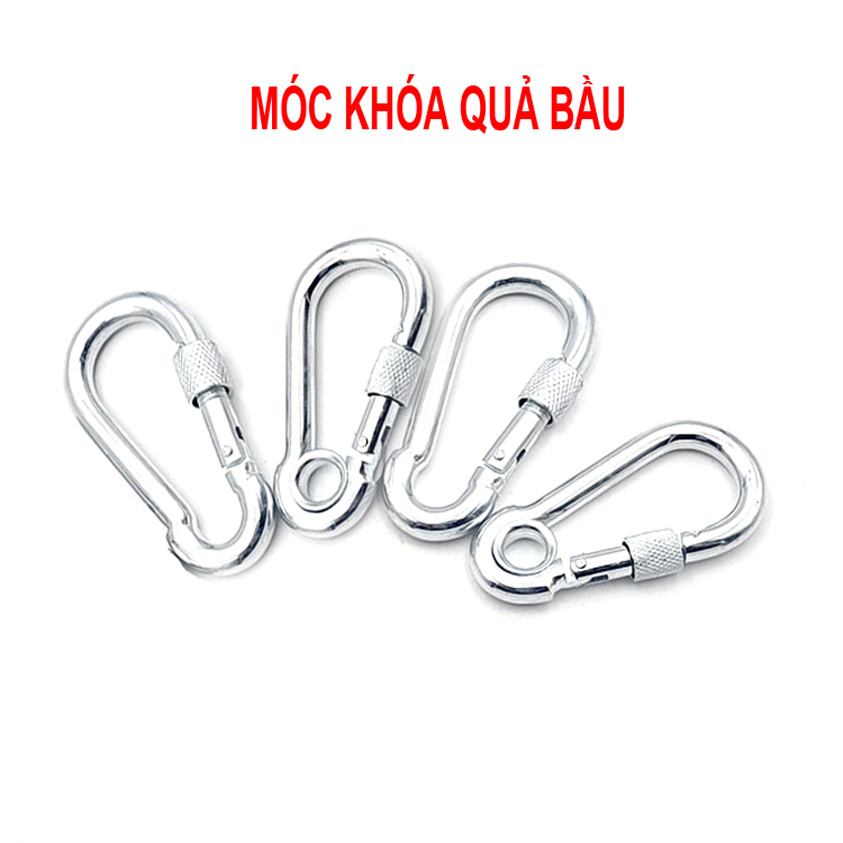 Móc lò xo QUẢ BẦU chốt khóa an toàn bằng thép carbon mạ kẽm leo ​​núi
