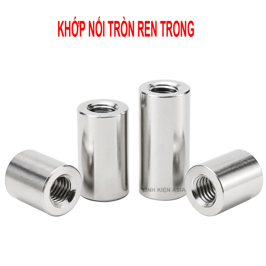 Khớp NỐI TRÒN nối ren trong inox 304 gia công chính xác