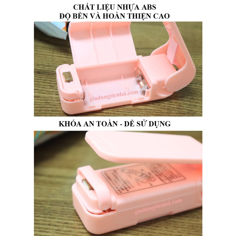 Máy hàn miệng túi nilong mini (tặng pin), cầm tay, nhỏ gọn, tiện lợi