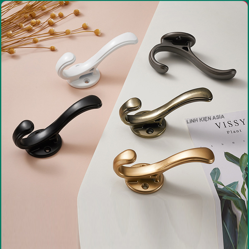 Móc CỔ ĐIỂN thiết kế sang trọng dùng treo quần áo, nón khăn sơn mạ điện bền bỉ